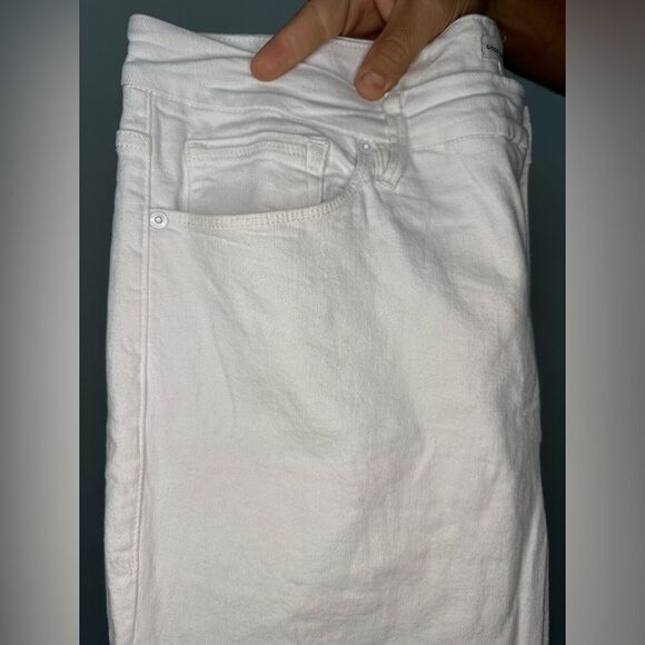 Good American White Good Straight Raw Hem Jeans  Size 18 Denim Spring Summer - Picture 6 of 7